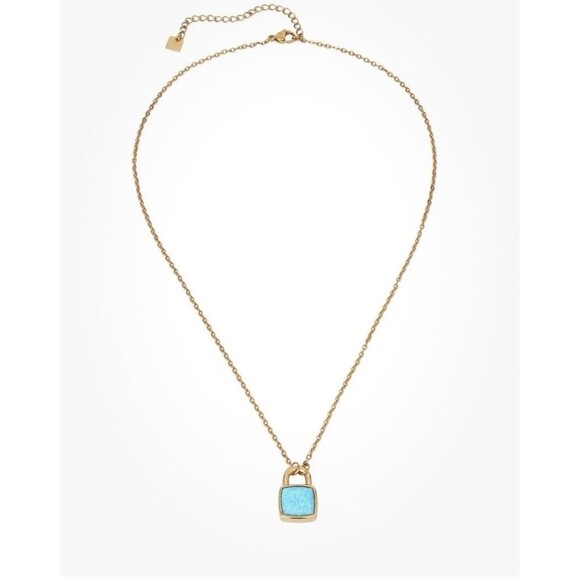 Taylor Swift Opalite Lock Necklace Life Of A Showgirl In Hand Free Ship W/ Box - Picture 4 of 4